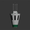 Innovative Computer Device With White Body Green Component And Movable Wheel